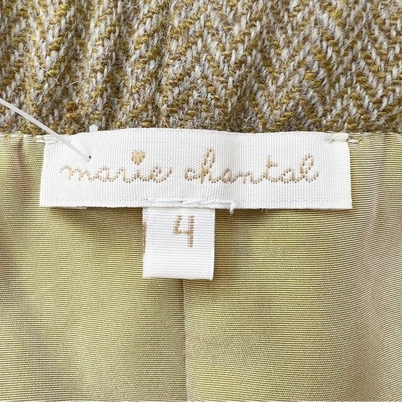 Vintage Marie Chantal Wool Overalls Shorts Romper Size 4 Tan Wool New NWT - Picture 6 of 8